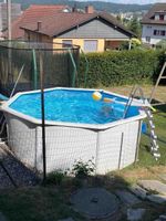 Acht-Eck Pool Stahlwandbecken gebraucht akzeptabel
