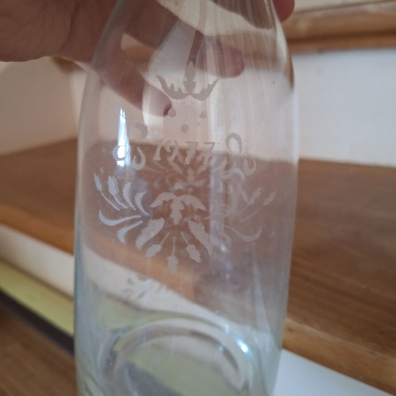 Caraffe: Versand möglich! Grosse Glas Karaffe mit Spruch – Usato da Winterthur venduto da Goldpipau 1