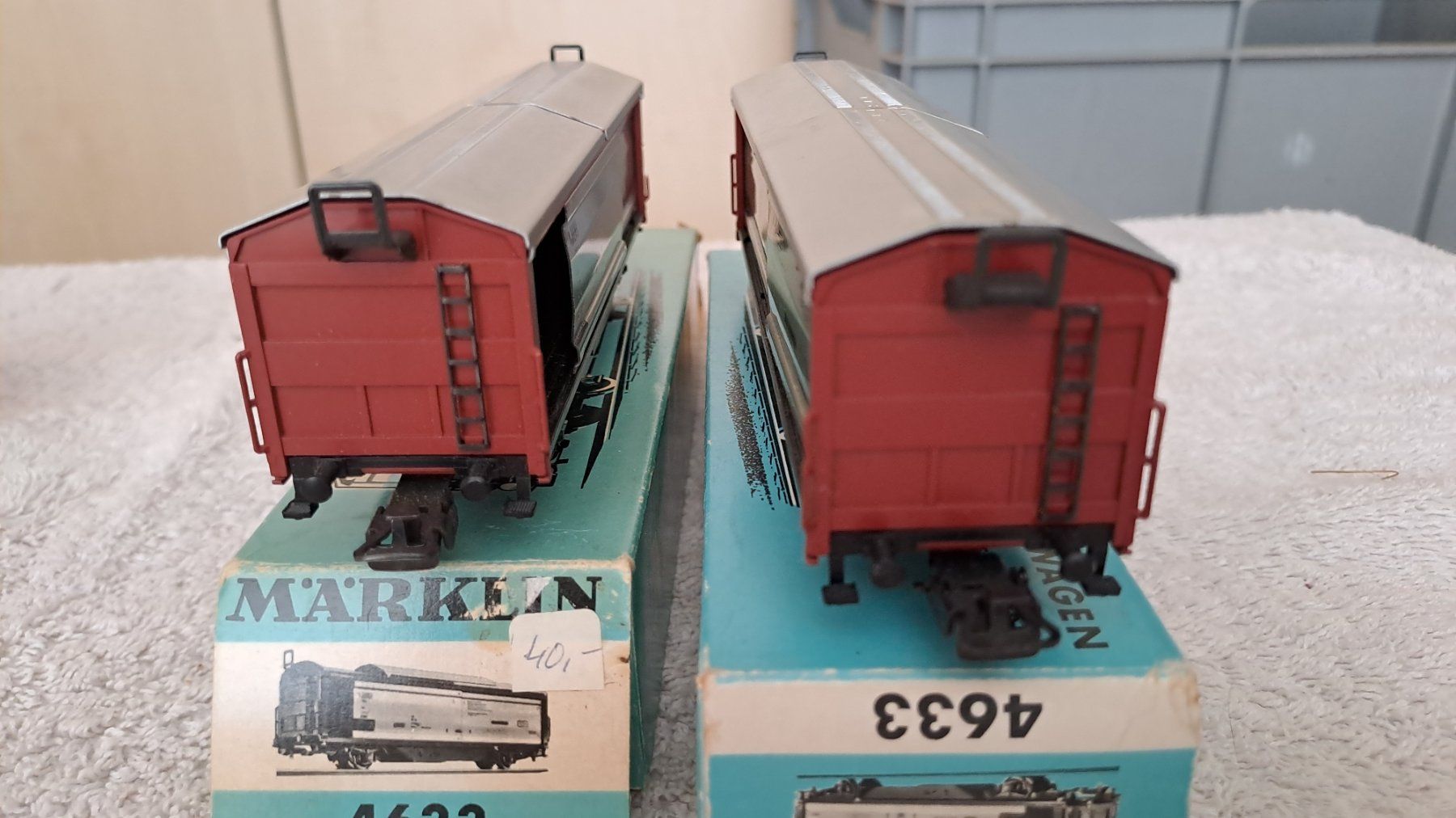 Märklin Modellini di ferrovie: Märklin 4633 4 Güterwagen H0 WS/7 – Usato da Winterthur venduto da Riebeli333 7