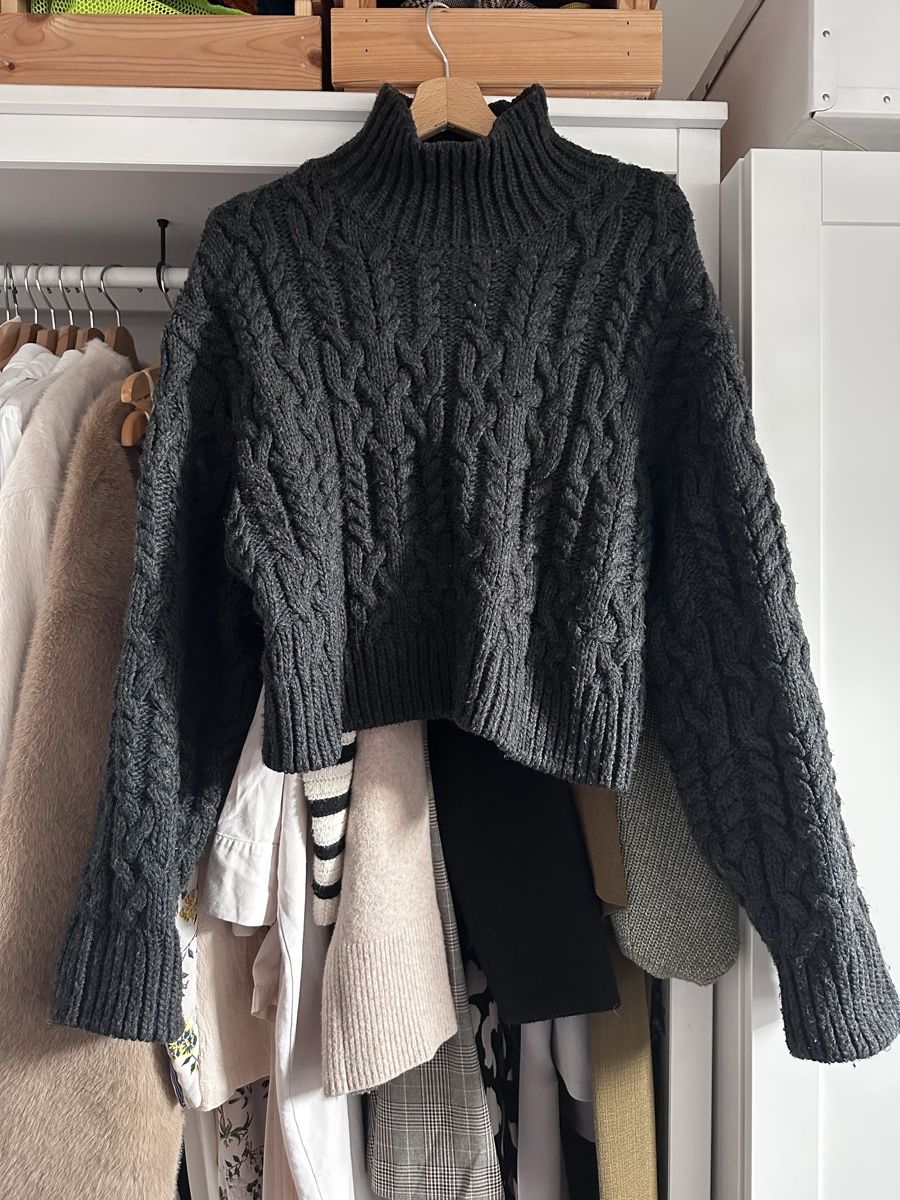 Zara Maglioni & Felpe: Zara strick Zopfmuster Pullover oversized Rollkragen Massimo – Usato da Zürich venduto da Lotta1509