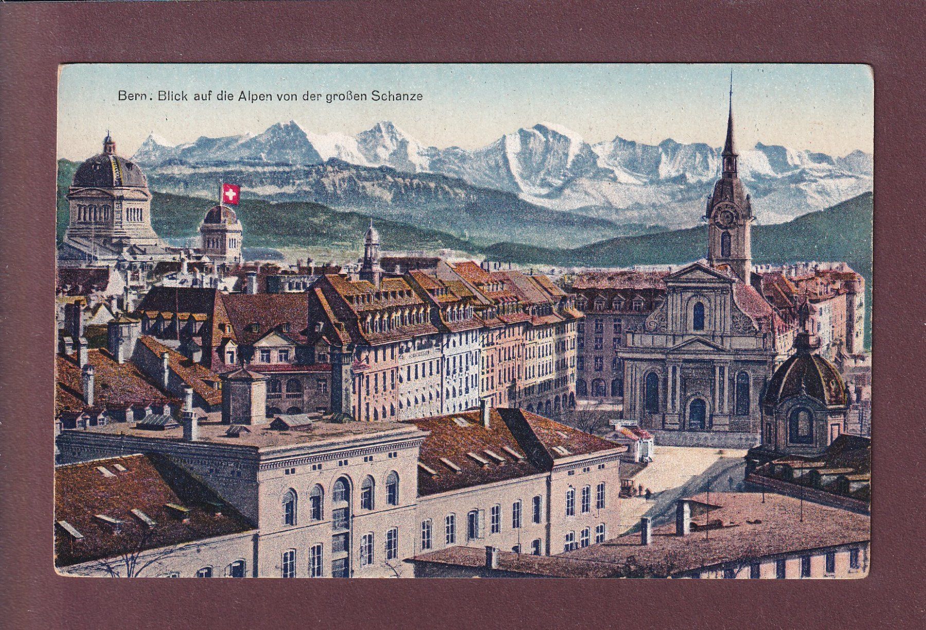 Ansichtskarten: BERN - Blick von der grossen Schanze – Gebraucht aus Pully von nicecards