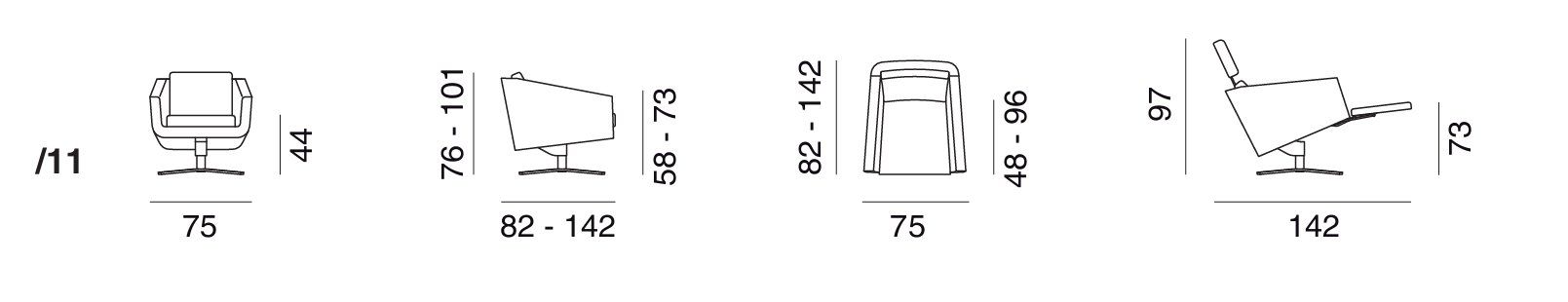 Poltrone: FSM PAVO 0131/11  der eyecatcher BRAUN – Nuovo (secondo la descrizione) da Seengen venduto da callozi 3