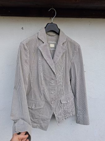 Damenblazer blau/weiss gestreift, Gr. 38, Marke Steilmann