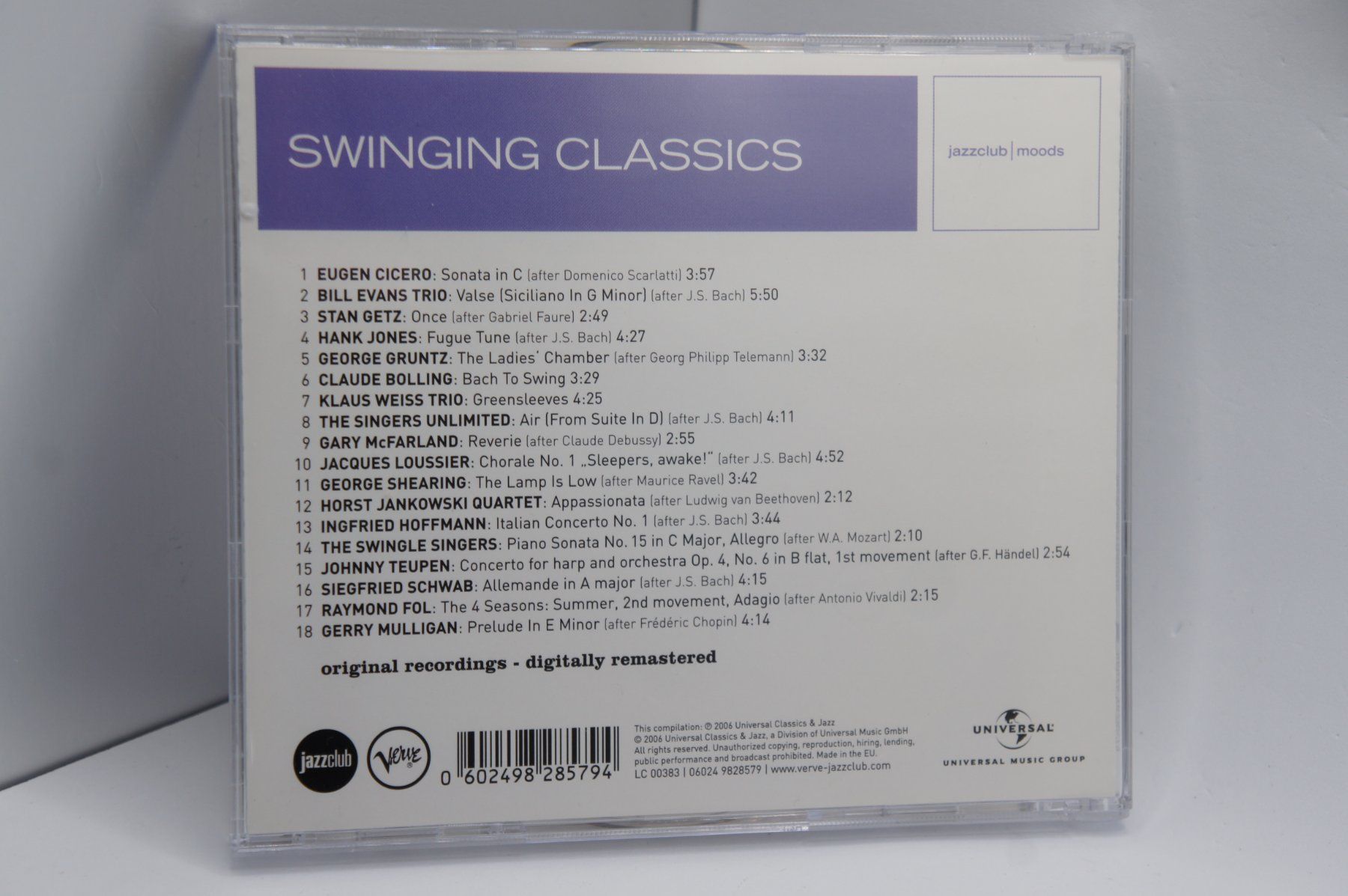 CD: Jazz CD Swinging Classics Stan Getz Jacques Loussier  Jones – Usato da Ernetschwil venduto da luisvonerni 1