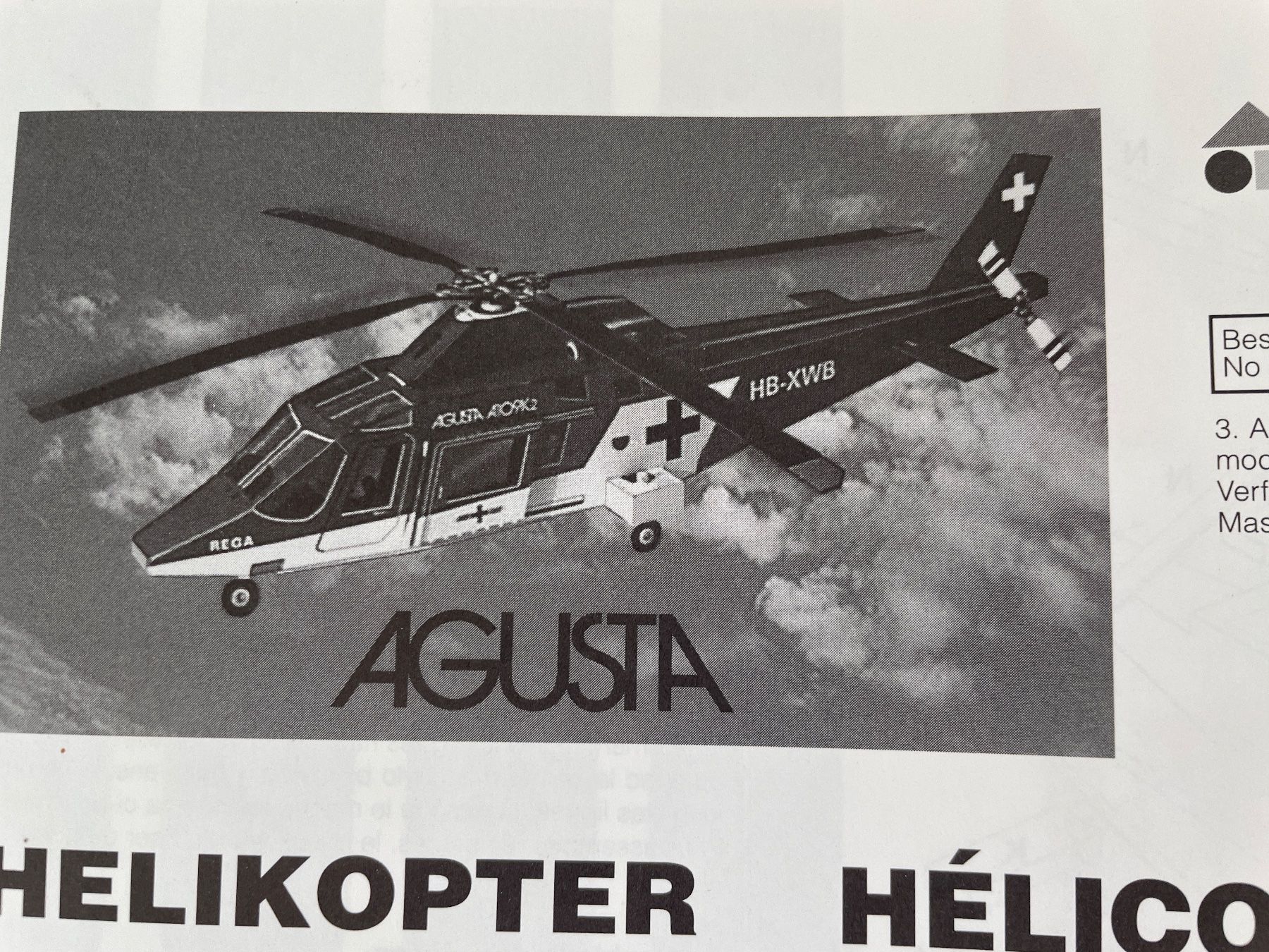 Kit bricolage: Bastelbogen Helikopter / Hubschrauber, HB-XWB Rega – Nuovo (secondo la descrizione) da Füllinsdorf venduto da bienli 4