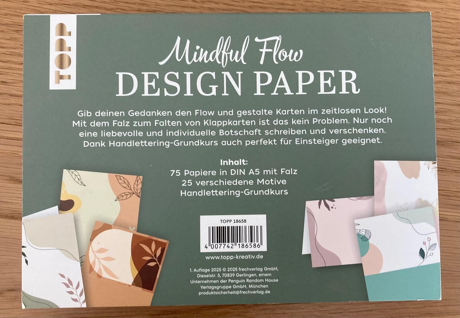 Libri: Mindful Flow Design Paper 75 Blatt A5 Handlettering – Nuovo (secondo la descrizione) da Burgdorf venduto da dataArray909 1
