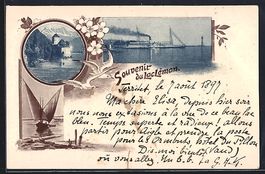 AK Lac Léman, Vue sur le Lac, 1897