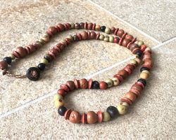 🟢 collier perles graines / Halskette aus Samen