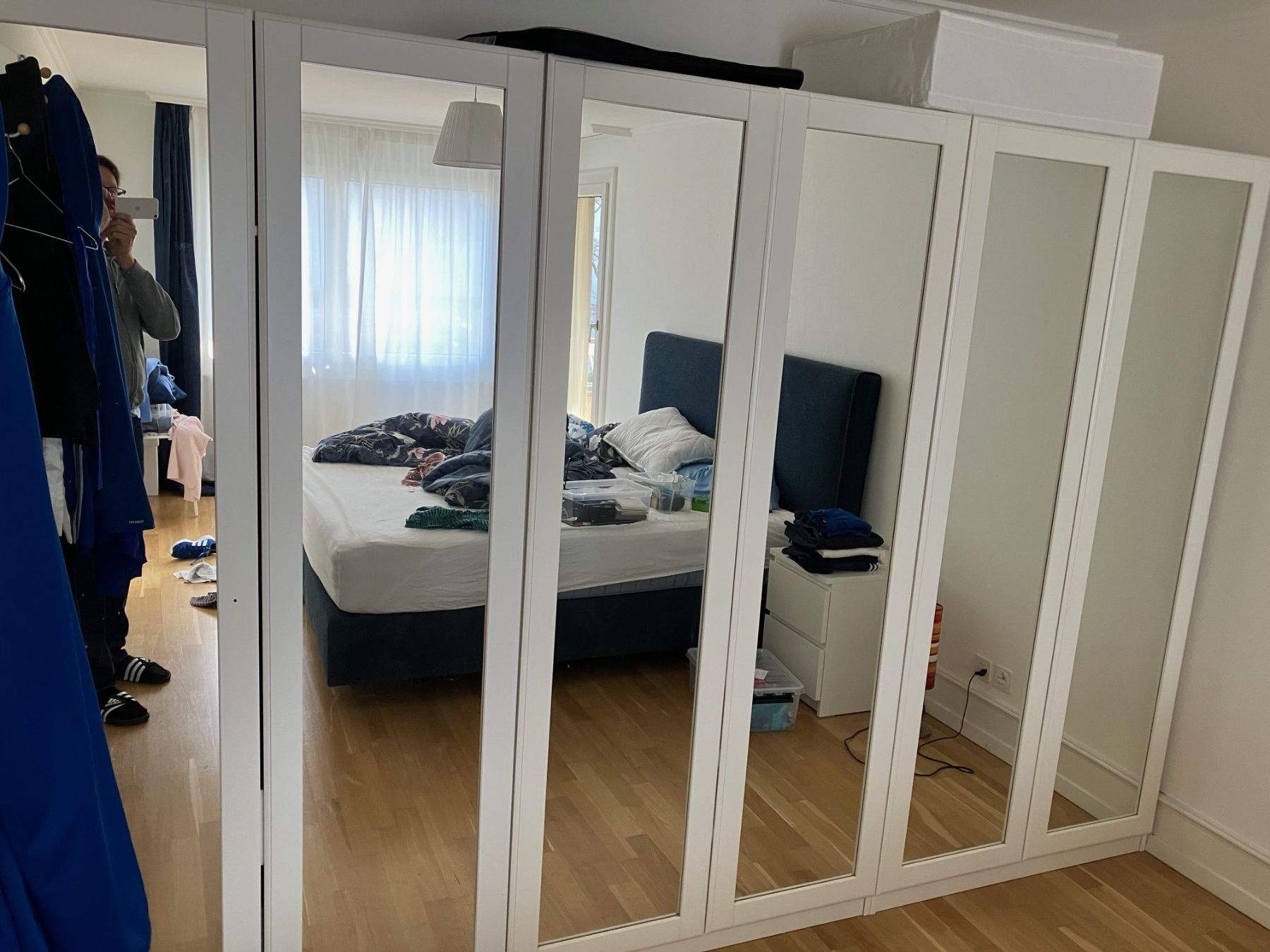 IKEA PAX weiss mit Tyssedal Spiegeltür
