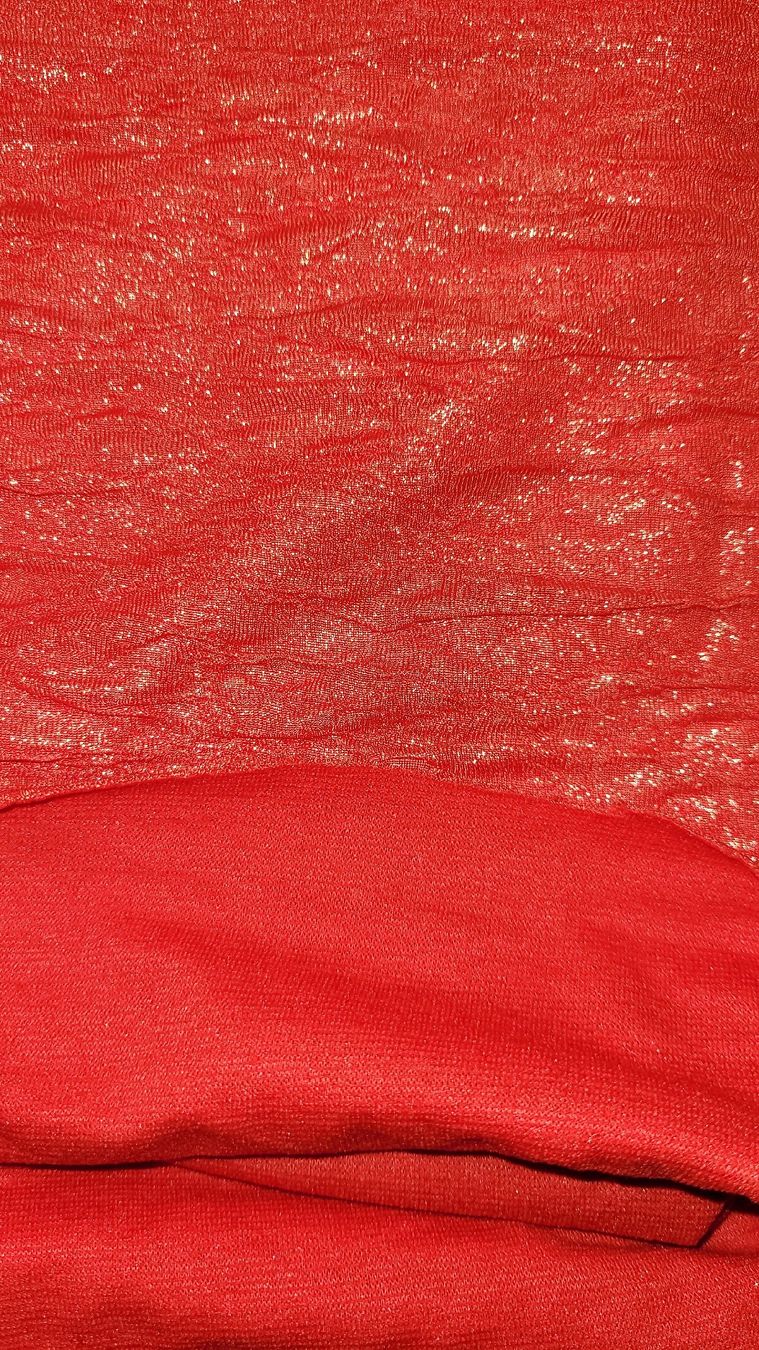 Stoffe: Glitzer-Jersey rot Crash – Neu (gemäss Beschreibung) aus Madiswil von fabrics 2