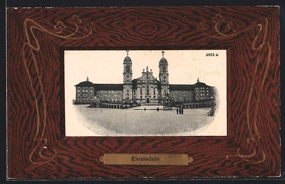 Cartoline postali: AK Einsiedeln, Kirche und Kloster – Usato da Berlin venduto da bartko-reher
