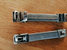 2x Hosenträger Halterungen Metall Clip Retro Vintage
