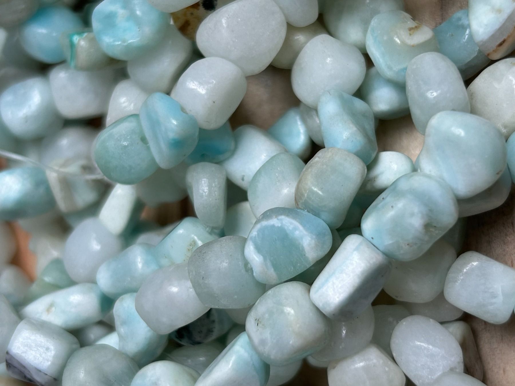 Edelsteine: Strang echte Hemimorphite Nuggets / stone 8-10 mm – Neu und originalverpackt aus Niederrohrdorf von Ytobi 1