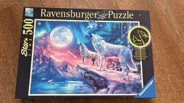 Ravensburger Puzzle 500 Teile - Winter Wölfe, komplett