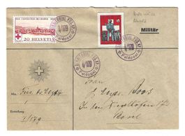 Terr. 359c/2 (Abart) auf Feldpost-Brief mit Zusatz-Frankatur