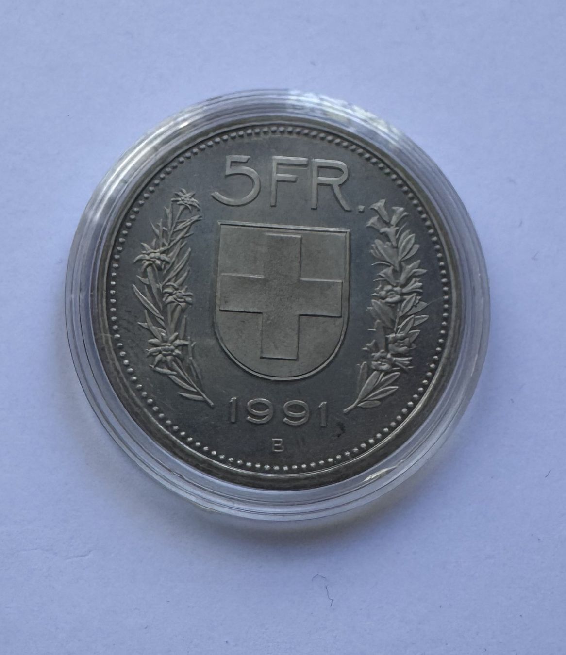 Tutti le monete: 1991 5 Franken stgl – Nuovo (secondo la descrizione) da Kirchberg SG venduto da Helveticus00 2