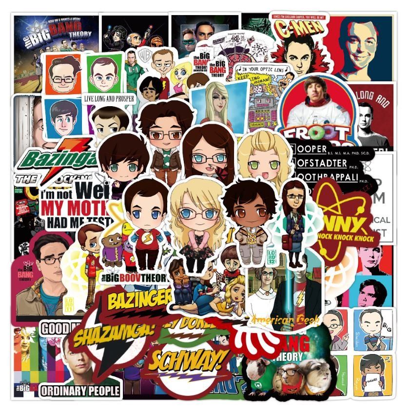 50 tlg Stickerset Big Bang Theory Sheldon Cooper Hofstadter (Neu und ...