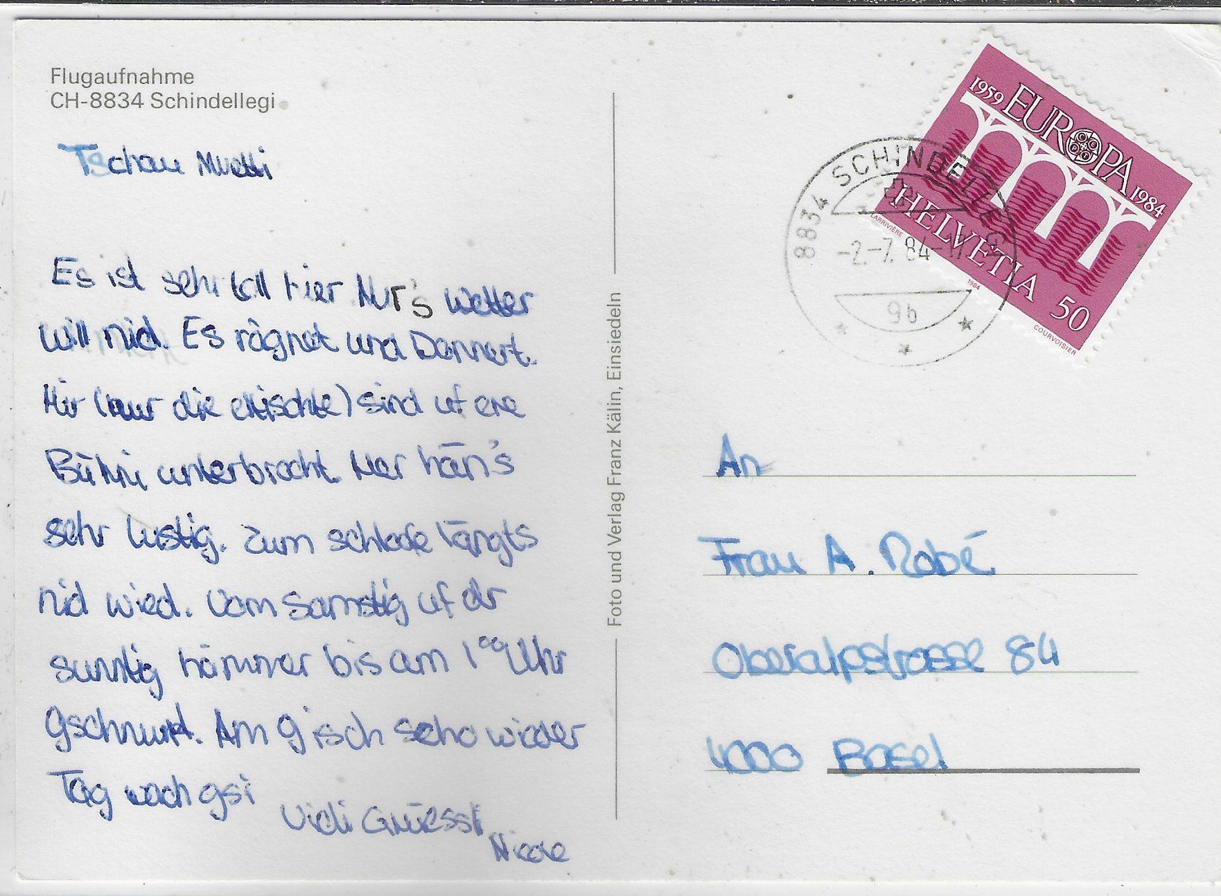 Cartoline postali: Flugaufnahme Schindellegi – Usato da Ettingen venduto da Kartenplanet 1