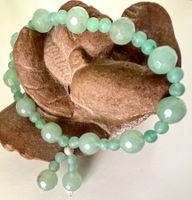 Aventurin-Armband facettiert mit Silberkugel handgefertigt