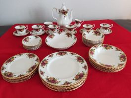 Seltenes 48-teiliges Vintage Royal Albert Old Country Roses