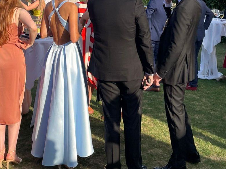 Vestiti: Elegantes blaues Kleid – Usato da Zürich venduto da Doriga 1