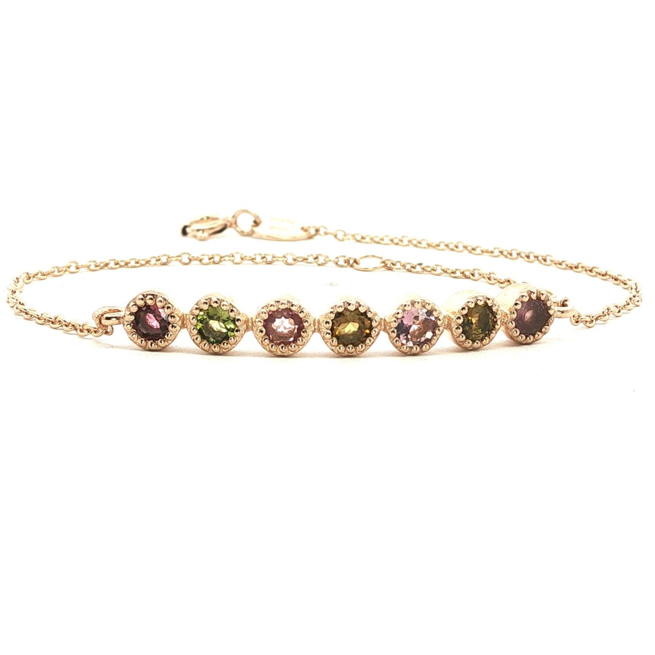 Olga Ribler Bracciali & Braccialetti: Silberarmband mit 7 Multiturmalinen – Nuovo (secondo la descrizione) da Luzern venduto da Schmuckoutlet 1