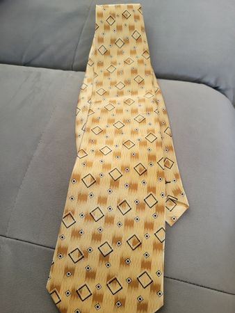 Elegante Krawatte, goldfarben gemustert, Xiongdi
