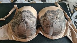 Masquerade BH 85D beige Spitze Lingerie