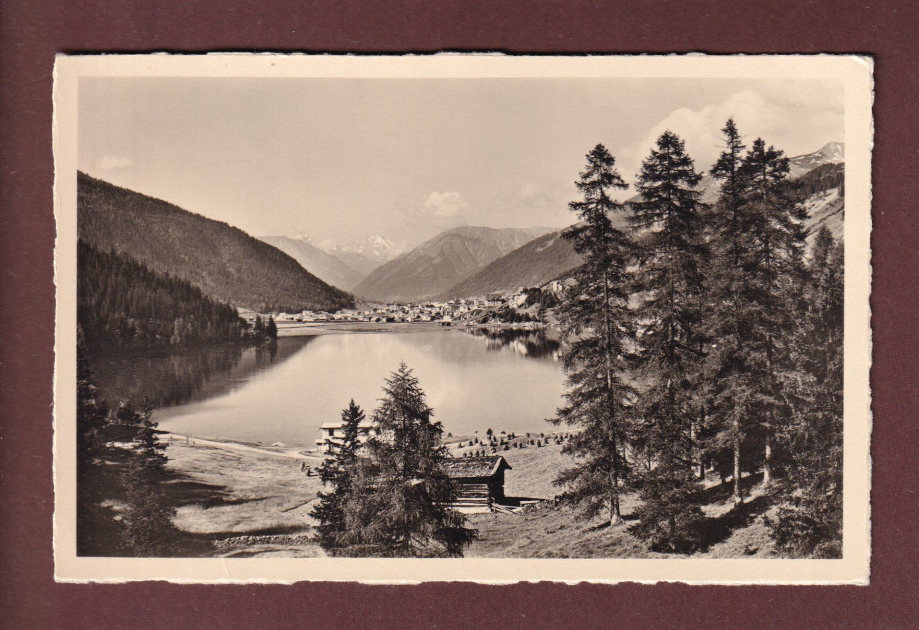 Cartoline postali: DAVOS - Davosersee - 1952 – Usato da Pully venduto da nicecards-shop