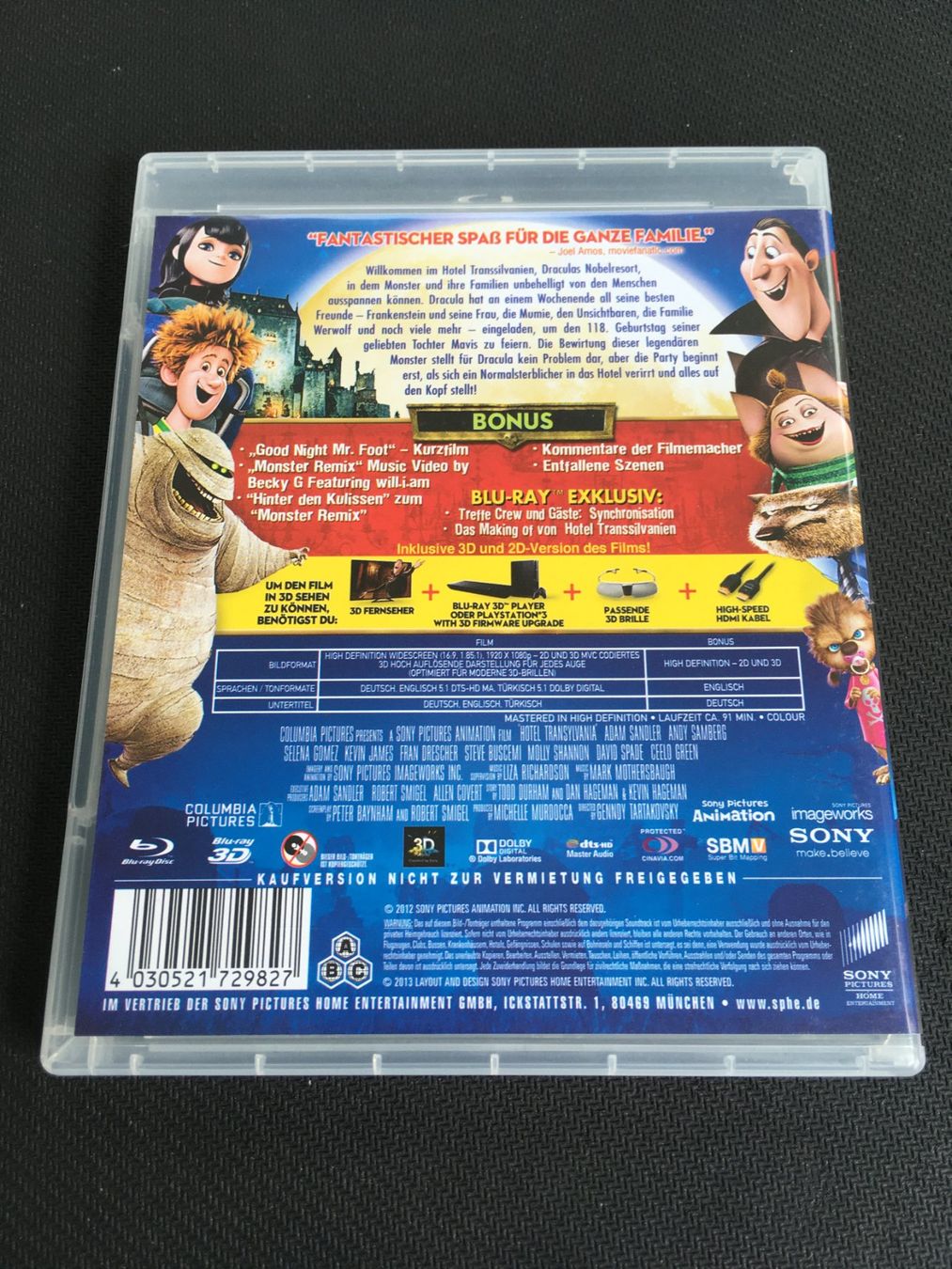 Tutti i DVDs: Hotel Transsilvanien Blu-Ray 3D + Blu-Ray [Blu-ray] – Usato da St.Gallen venduto da MedienJoe 1