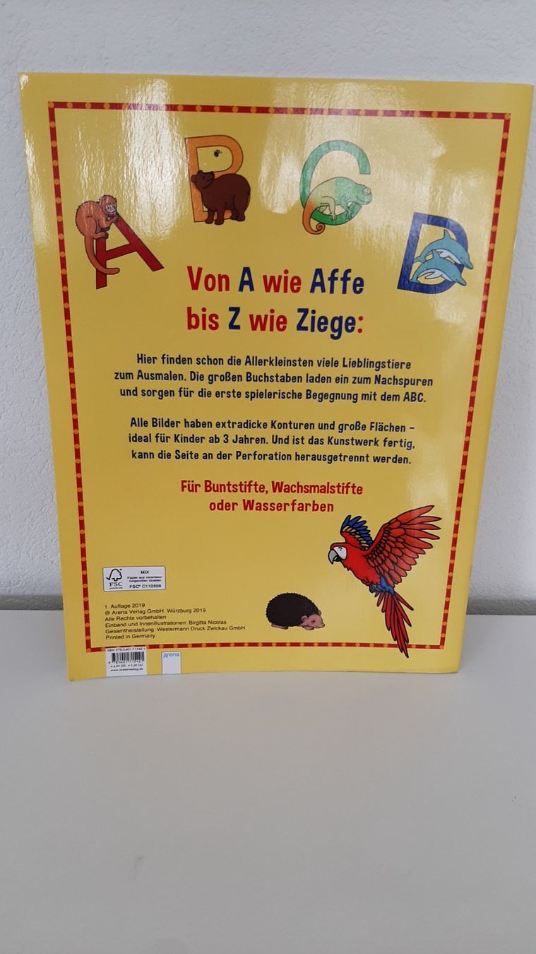 Libri: Buch Mein erstes Riesenmalbuch Tier-ABC – Nuovo (secondo la descrizione) da Aarburg venduto da i_c6r8 1
