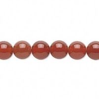 Steinperlen rot (gefärbt) 4mm 1 Strang