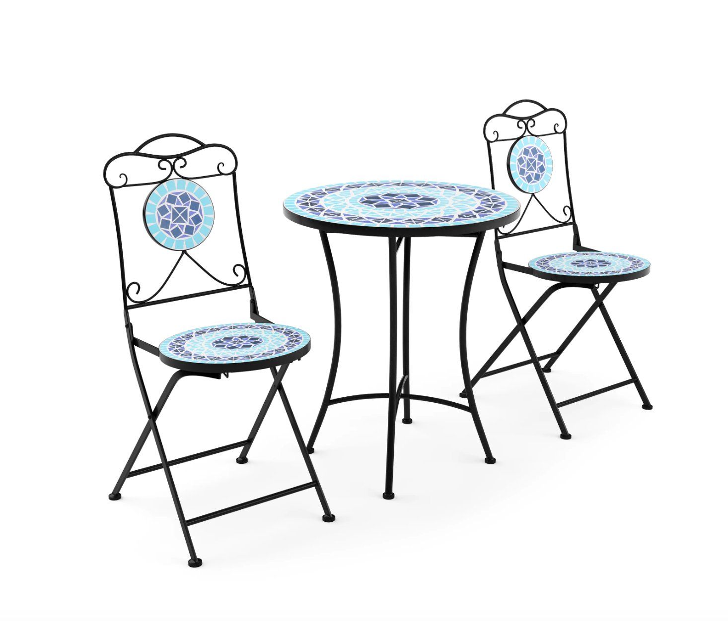 Tavoli: Bistroset MOSAIK 3-teilig blau - Gratis Versand – Nuovo e nell'imballaggio originale da Kleinwangen venduto da meinwarenkorb.ch 2