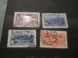 Schweiz. alte Marken, hohe werte, 3.- bis 10.- Franken, o