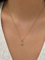 925 Sterling Silber Kette vergoldet mit Zirkonia