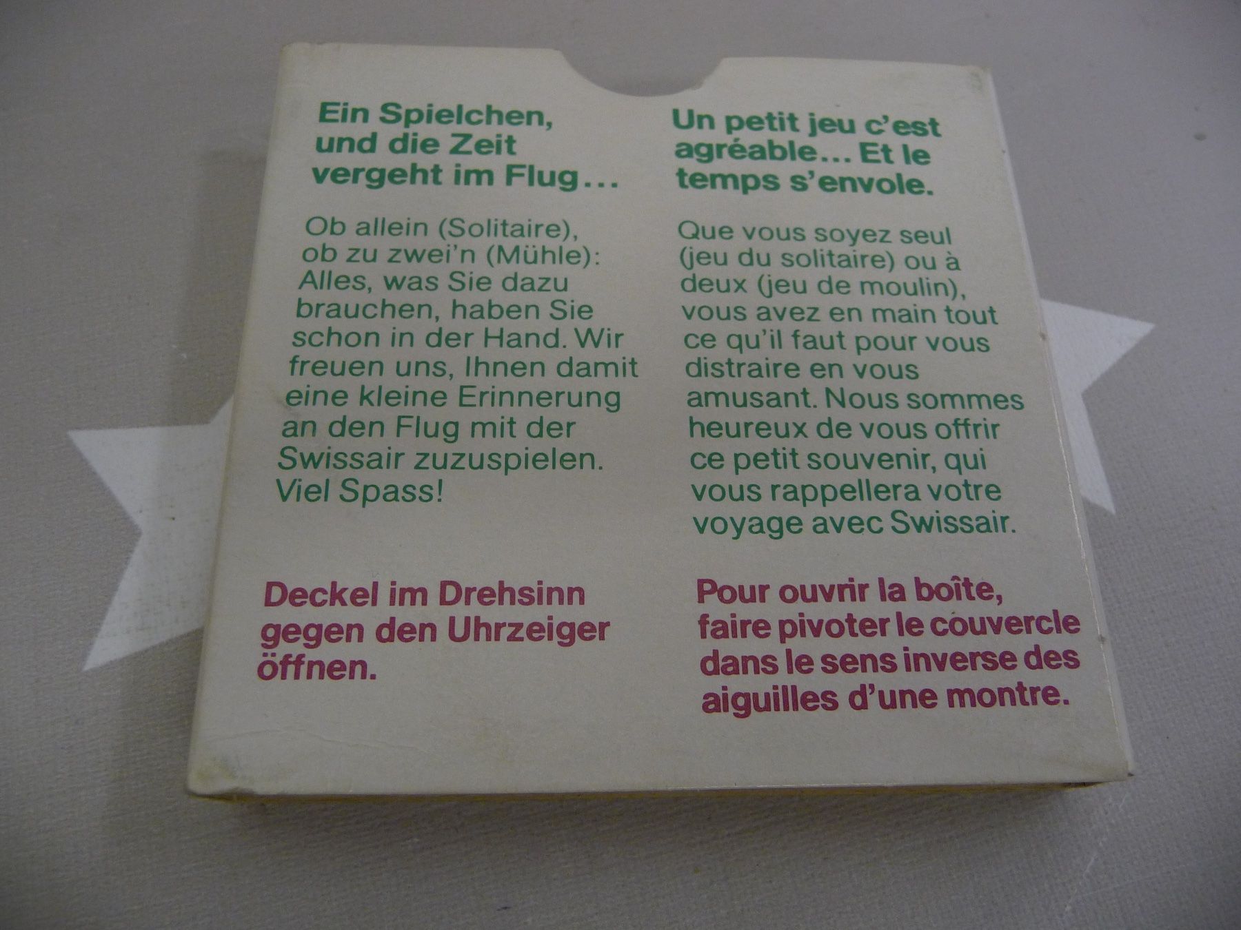 Jeux: Swissair Solitaire Mühle – D'occasion à Rafz par Powacaddy 4