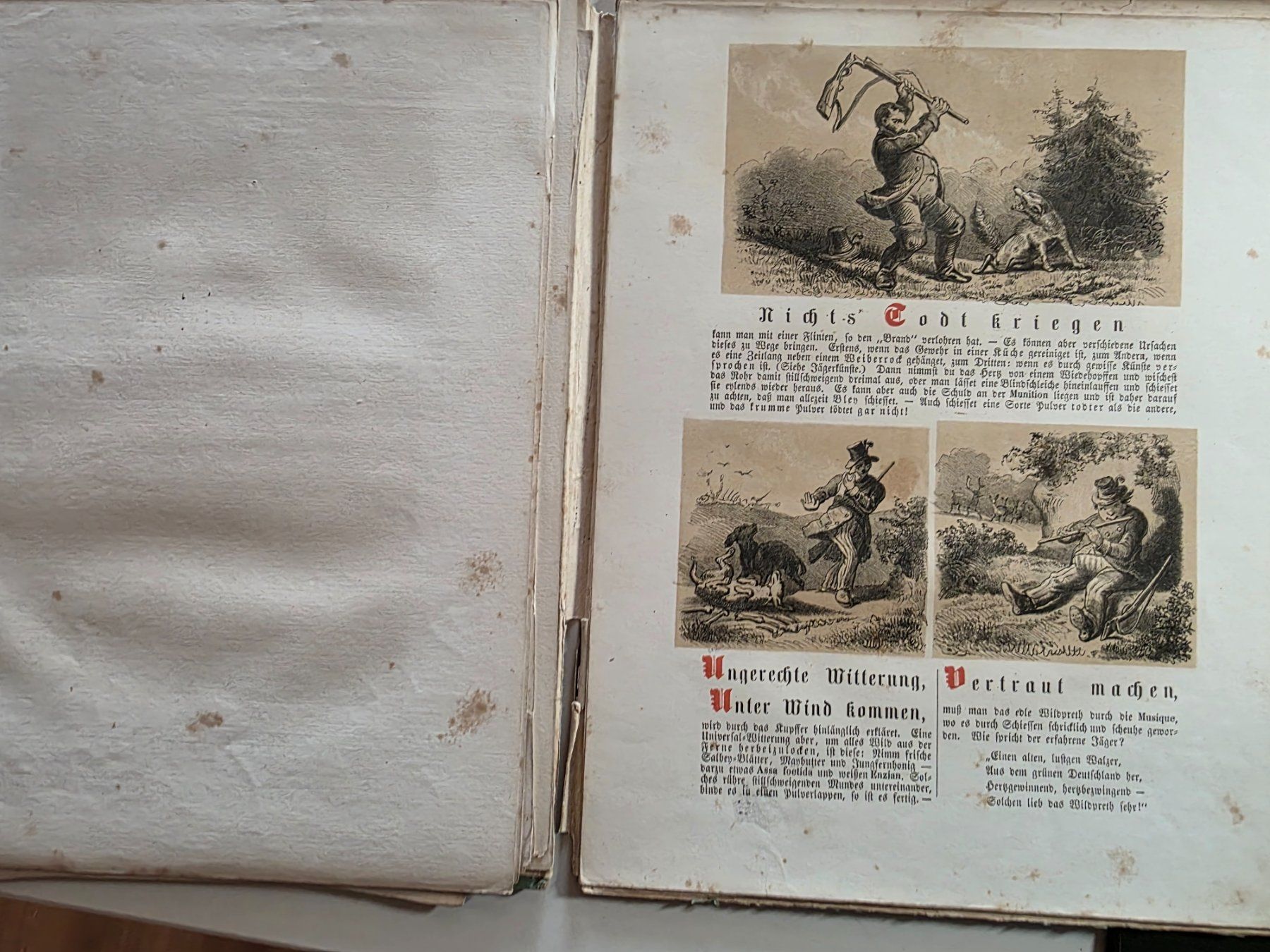 Libri: loses antikes Buch Jäger Sprache - 1855 – Difettoso da Walterswil BE venduto da Lonitti 6