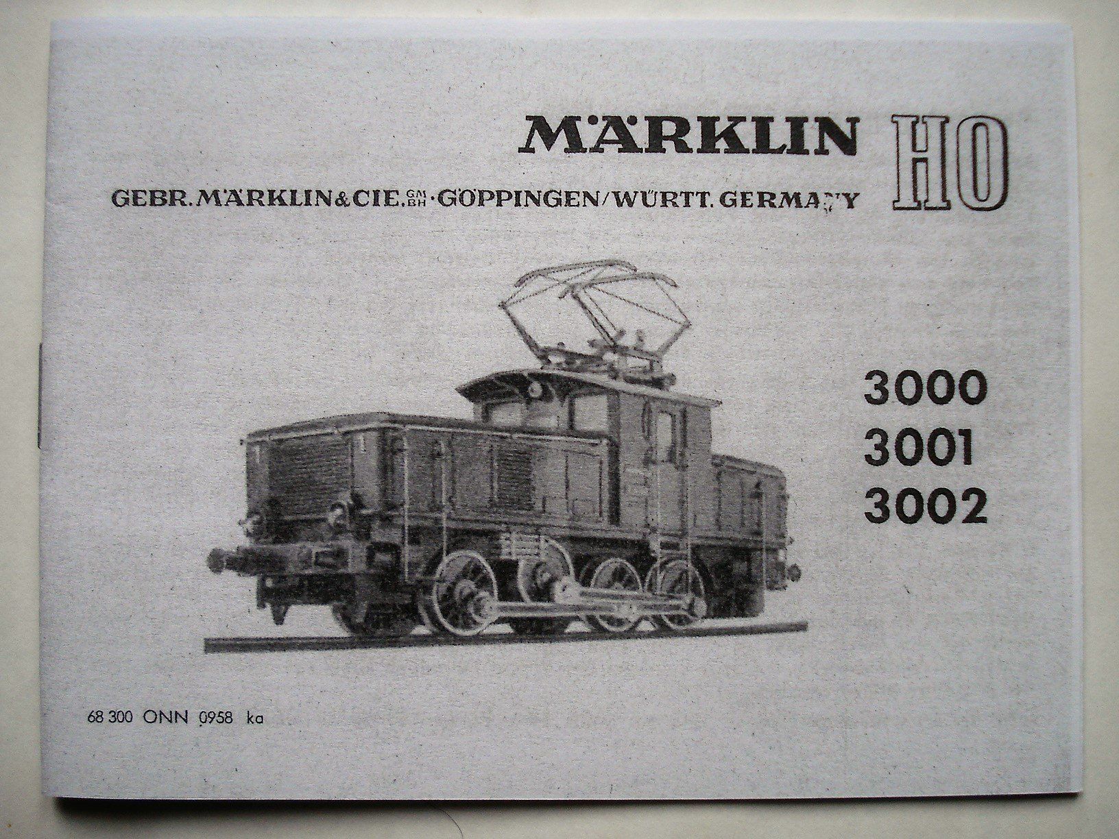 Märklin Modellini di ferrovie: Märklin Betriebsanleitung 3000 – Usato da Frauenfeld venduto da Fixtrix