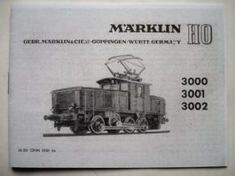 Märklin Betriebsanleitung 3000