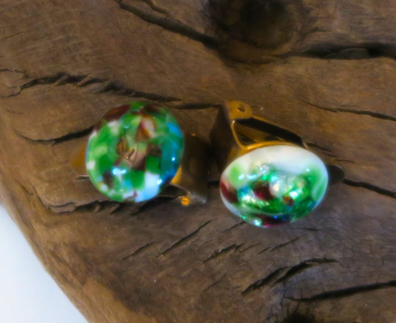 Orecchini pendenti & Orecchini a lobo: Ohrclip Glas "Wiese" – Usato da Brittnau venduto da marlenestone 3