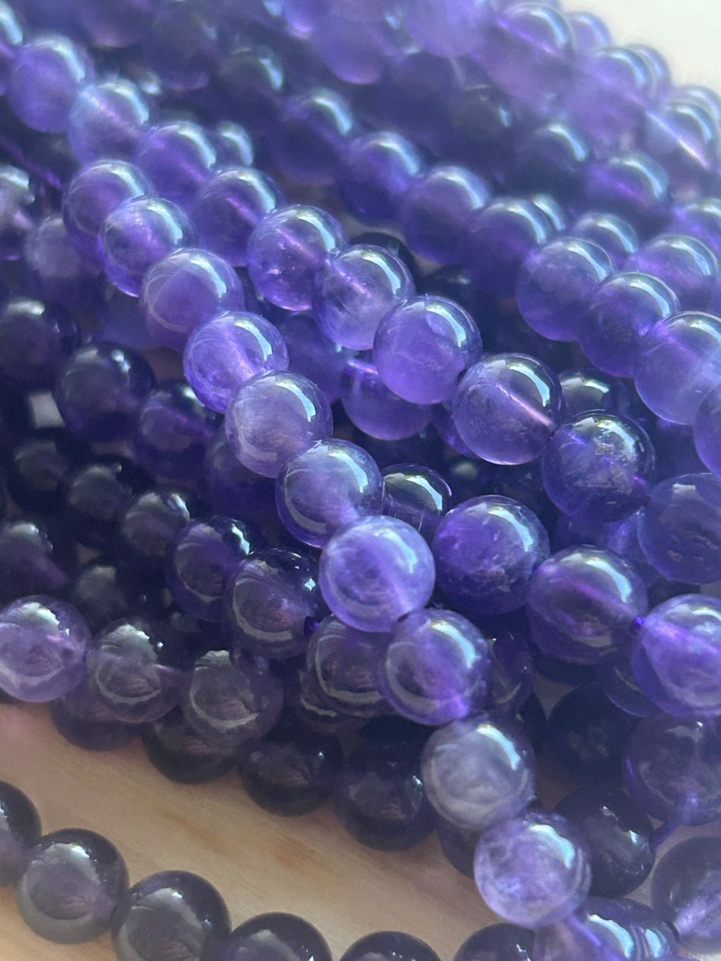 Minerali & Pietre curative: Strang echte Amethyst Level 1 beads 6 mm – Nuovo e nell'imballaggio originale da Niederrohrdorf venduto da Ytobi 2
