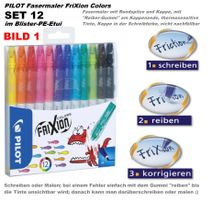 Pilot Fasermaler Filzstifte ** Frixion COLORS Set 12 im Etui