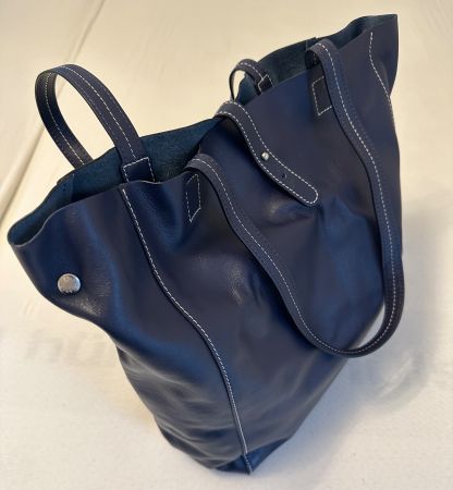 Dunkelblau PICARD Handtasche aus Leder, Top Zustand!