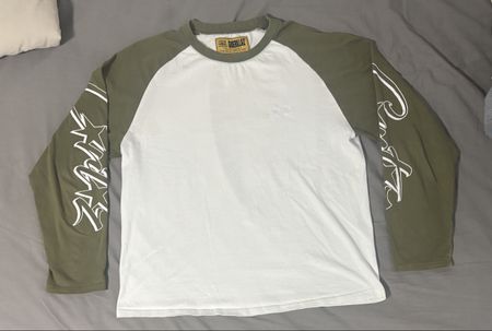 Corteiz Long-sleeve weiss/oliv Grösse M top Zust