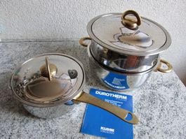Pfannenset (2) DUROTHERM PLUS mit Dämpfaufsatz / Kuhn Rikon
