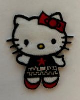 Hello Kitty Aufnäher Rock n Roll ohne Schrift Badge Flick