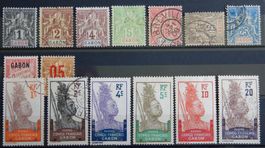 Gabon Franz. Kolonie ex. Kat. 16-77 */(*)/gest. 1904/12