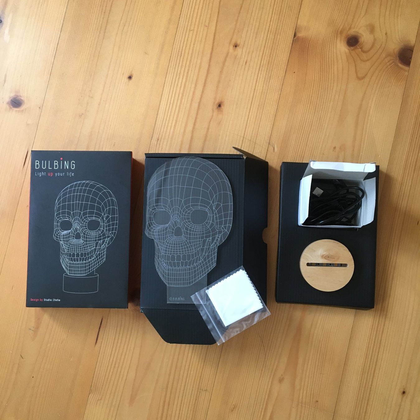 Lampade: BULBING - 3d Schädel Leuchte/ Lampe/ icht, optische Illusion – Nuovo e nell'imballaggio originale da Wil SG venduto da alyx 4