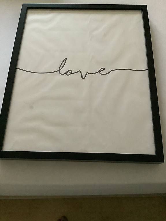Foto & Immagini: Wandbild mit Schriftzug love – Usato da Bremgarten AG venduto da Rhoru