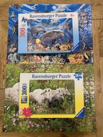 Puzzle Ravensburger 2x300 pièces dauphins et chevaux 9+
